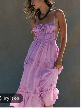 Free People L Taking Sides Maxi Dress